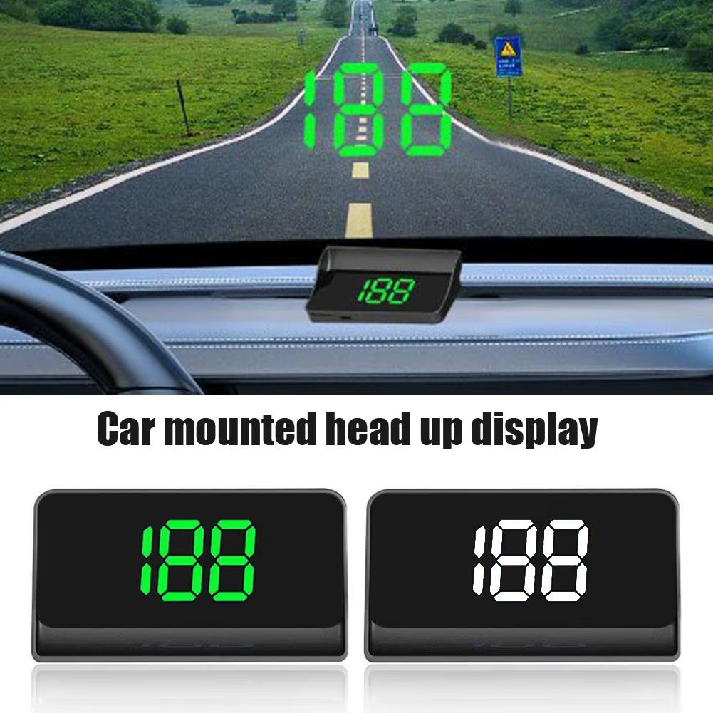 V9 Head Up Display Digital Speedometer GPS HUD Plug And Play For All Cars Big Font KMH Windshield Projector Car Accessories