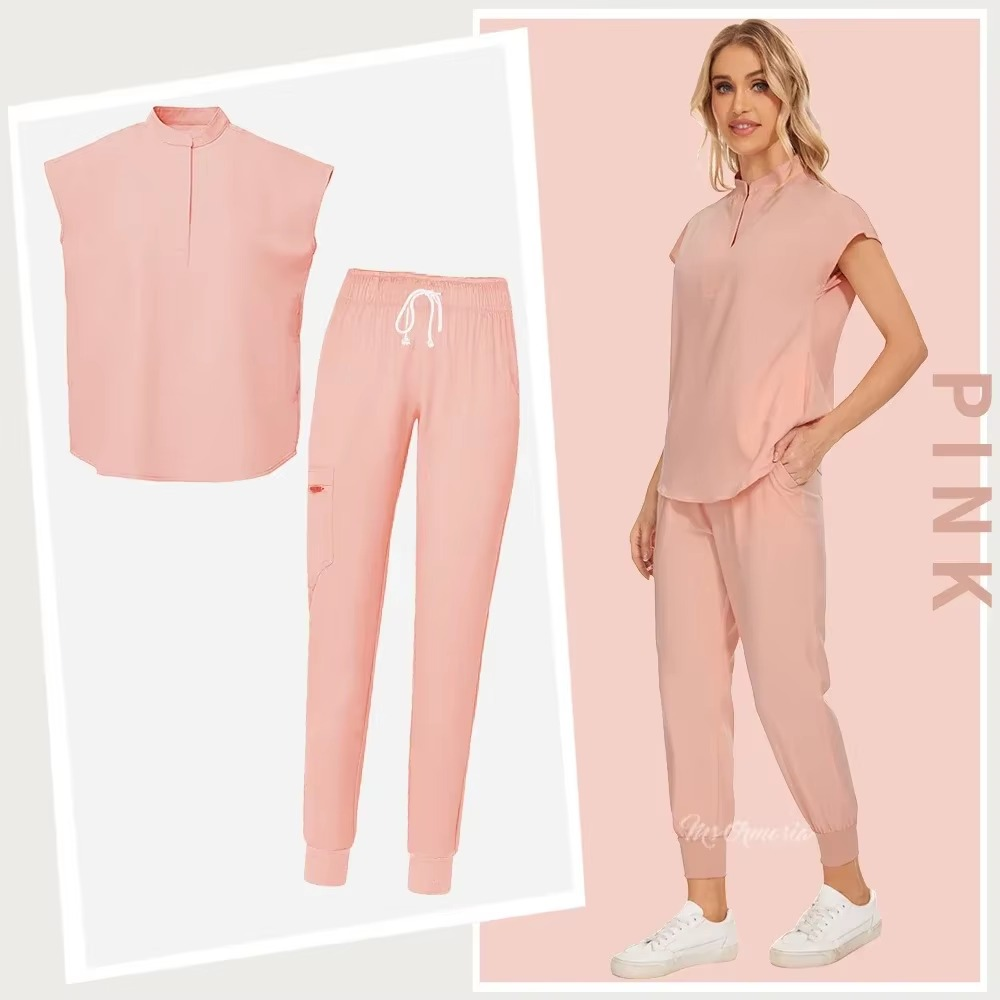 Medical Uniform Elastic Scrub Suit Hospital Surgical Scrubs Top Pants Nurse Nursing Workwear Doctors Clothes Medical Uniform Set