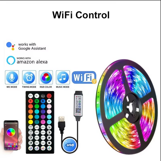 Bluetooth LED Strip Lights SMD 5050 RGB APP Remote Control Flexible Ribbon Diode Lamp Tape TV Backlights Game Room Home Decor