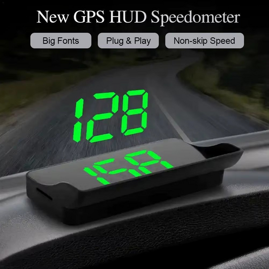 V9 Head Up Display Digital Speedometer GPS HUD Plug And Play For All Cars Big Font KMH Windshield Projector Car Accessories