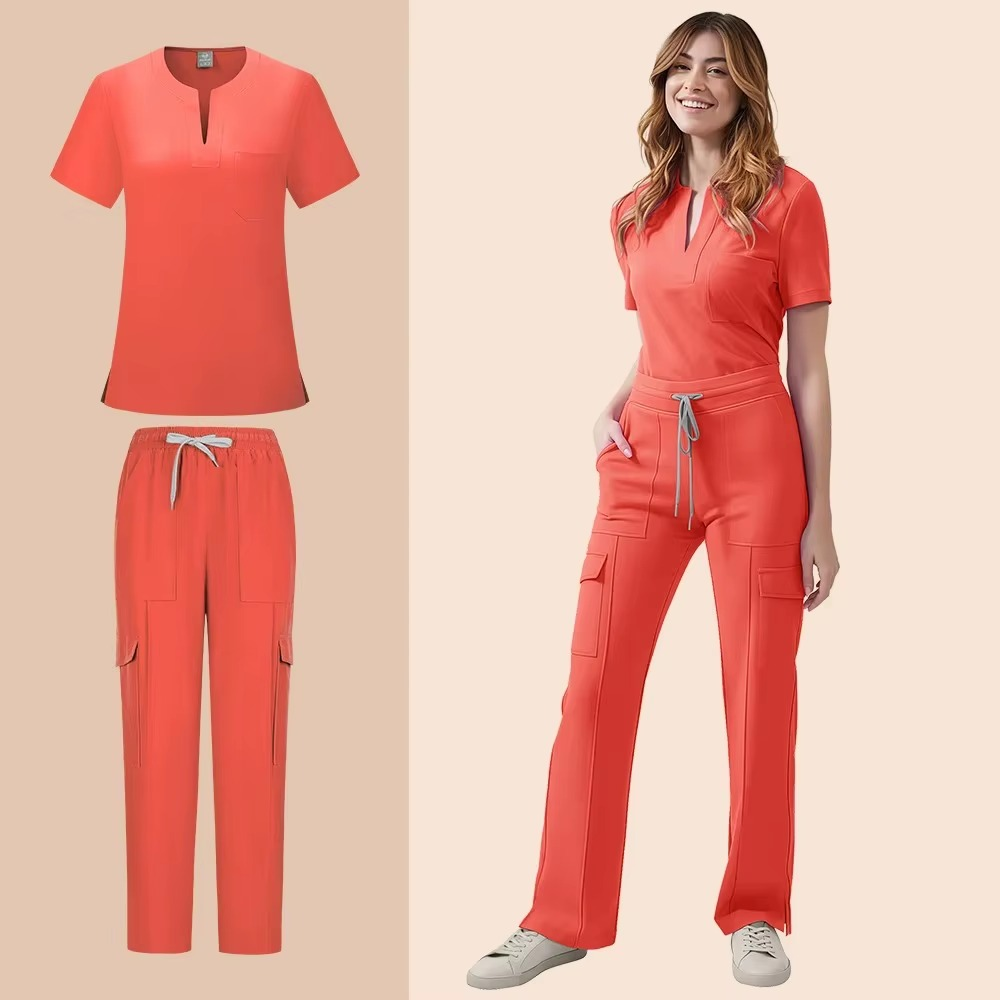 Hot Sales Scrub Sets Women Lab Coat Healthcare Operating Room Surgical Gown Breathable Workwear Hospital Accessories Nurse Scrub