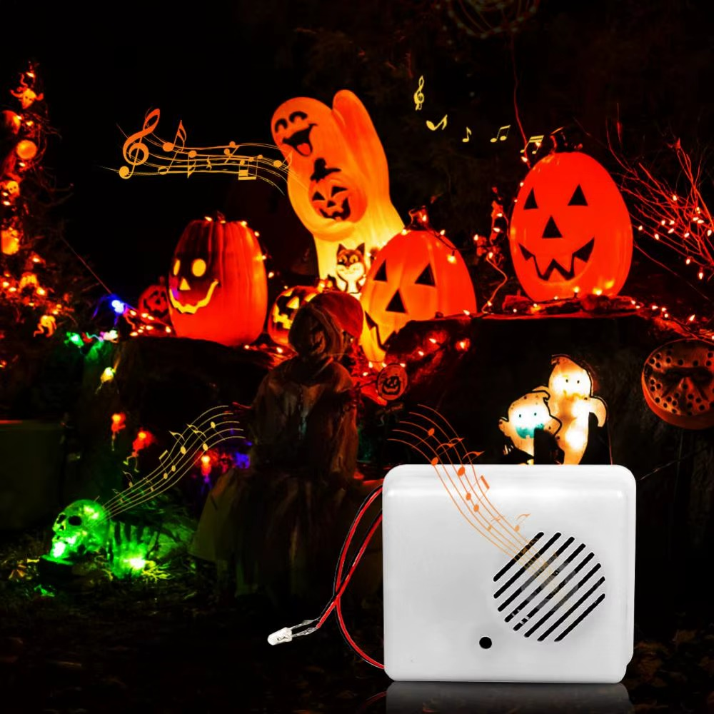 Halloween Voice-activated Sound Sensor Talking PIR Motion Sensor Speaker Horror Screaming Tricky Props Scary Halloween Supplies