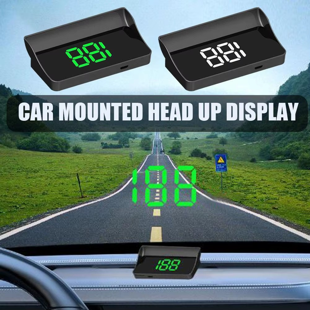 V9 Head Up Display Digital Speedometer GPS HUD Plug And Play For All Cars Big Font KMH Windshield Projector Car Accessories