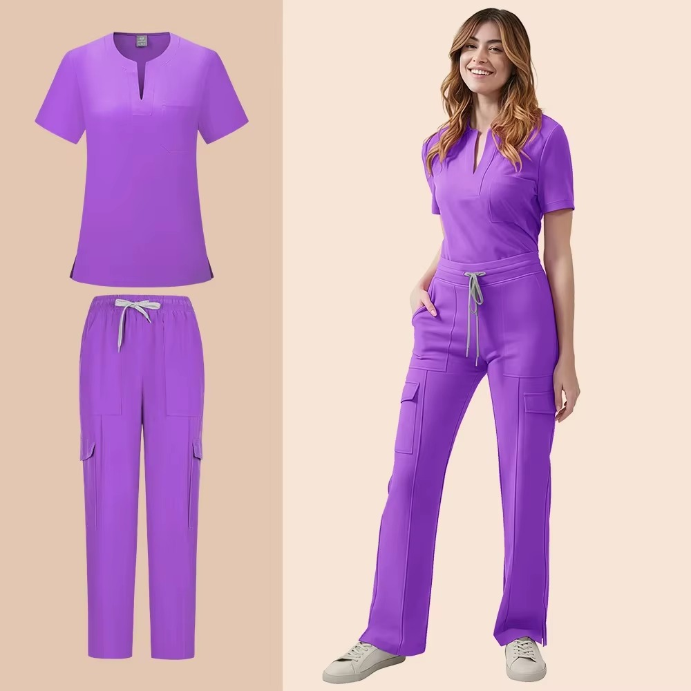 Hot Sales Scrub Sets Women Lab Coat Healthcare Operating Room Surgical Gown Breathable Workwear Hospital Accessories Nurse Scrub