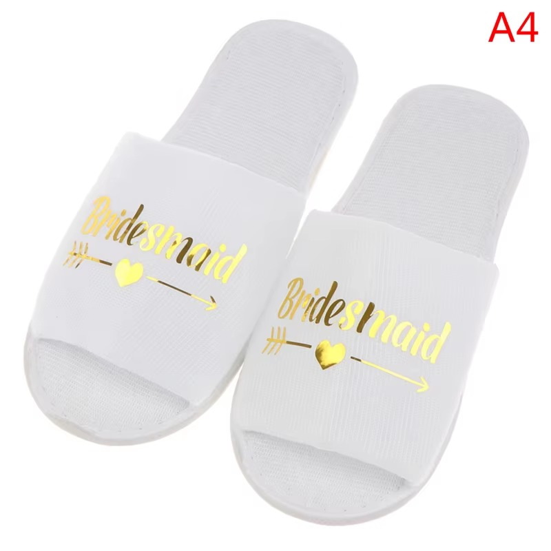 Bride Wedding Slippers For Bachelorette Party Decoration Bridesmaid Hen Party Slippers Ladies Bachelorette Party Supplies Gifts