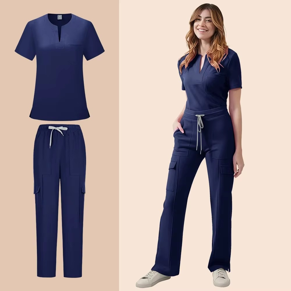 Hot Sales Scrub Sets Women Lab Coat Healthcare Operating Room Surgical Gown Breathable Workwear Hospital Accessories Nurse Scrub