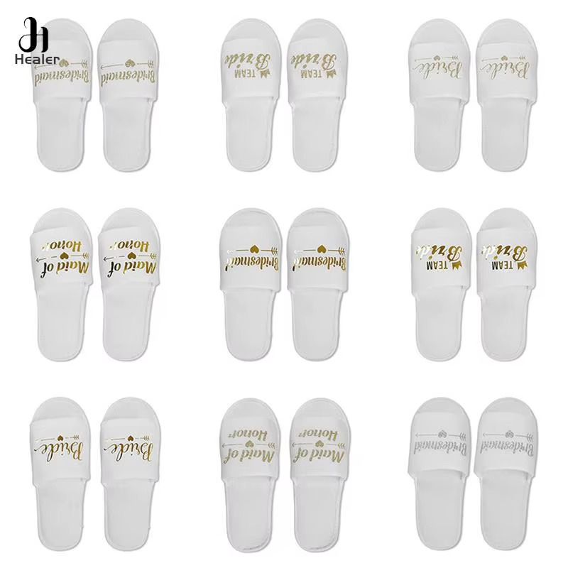 Bride Wedding Slippers For Bachelorette Party Decoration Bridesmaid Hen Party Slippers Ladies Bachelorette Party Supplies Gifts