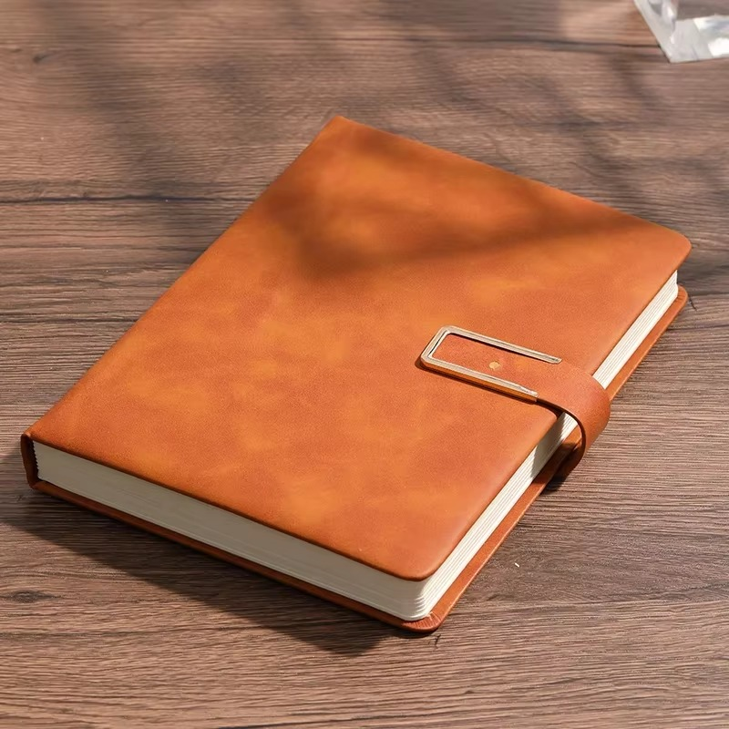 Custom Soft-Cover Vintage A5 Leather Notebook – Perfect Companion for Business Meetings & College Life journal