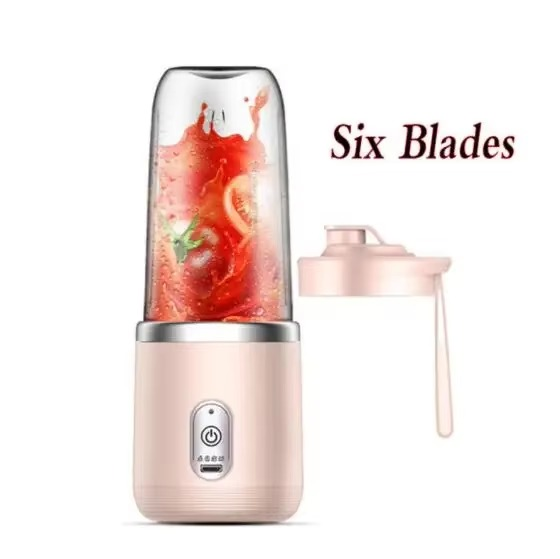 6 Blades Electric Juicer Cup 2 Cups For Travel Portable Juicer Mixer