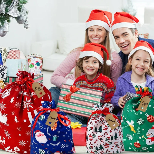 Christmas Drawstring Gift Bags